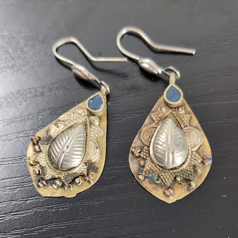 Vintage Potentially Handmade Silver Dangle Earrings